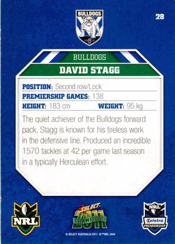 2011 NRL Champions #028 David Stagg Back